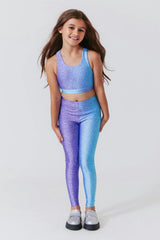 Girls Hi-Shine Scoop Neck Racer Back Sports Bra
