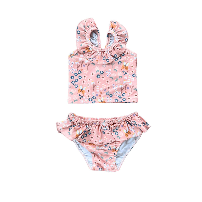Girl's Two-Piece Tankini Swimsuit Burlwood
