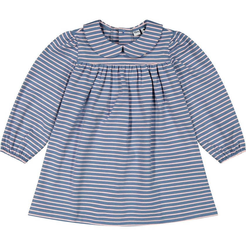Ginny Girls Peter Pan Collar Dress, Blue