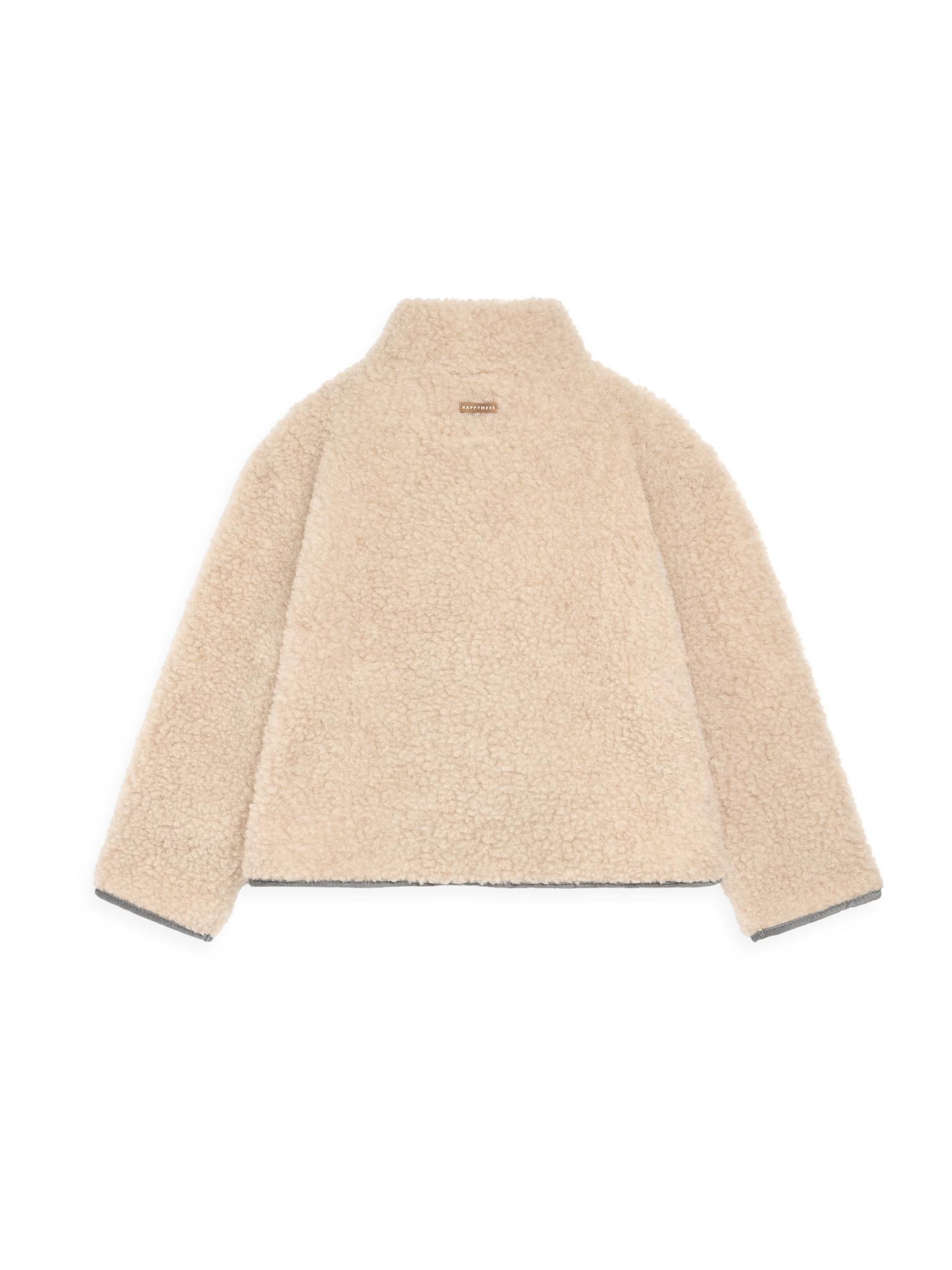 wool kangaroo jacket - almond
