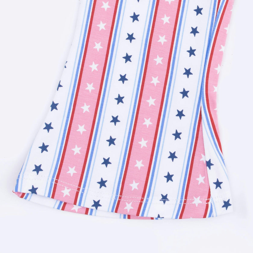 Stars and Stripes - Peplum Tank with Baby Bells