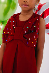 Rainbow Crystal Gem Bow Dress