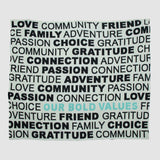 Custom Personalized Sustainable Knit Throw Blanket - Bold Values