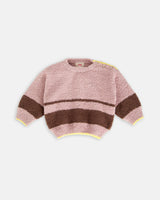 Boxy Striped Sweater - Fuzzy