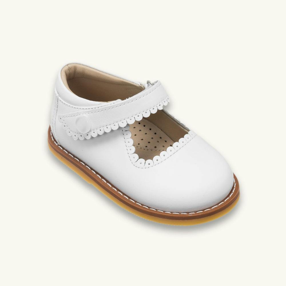 Toddler Mary Jane | White Leather