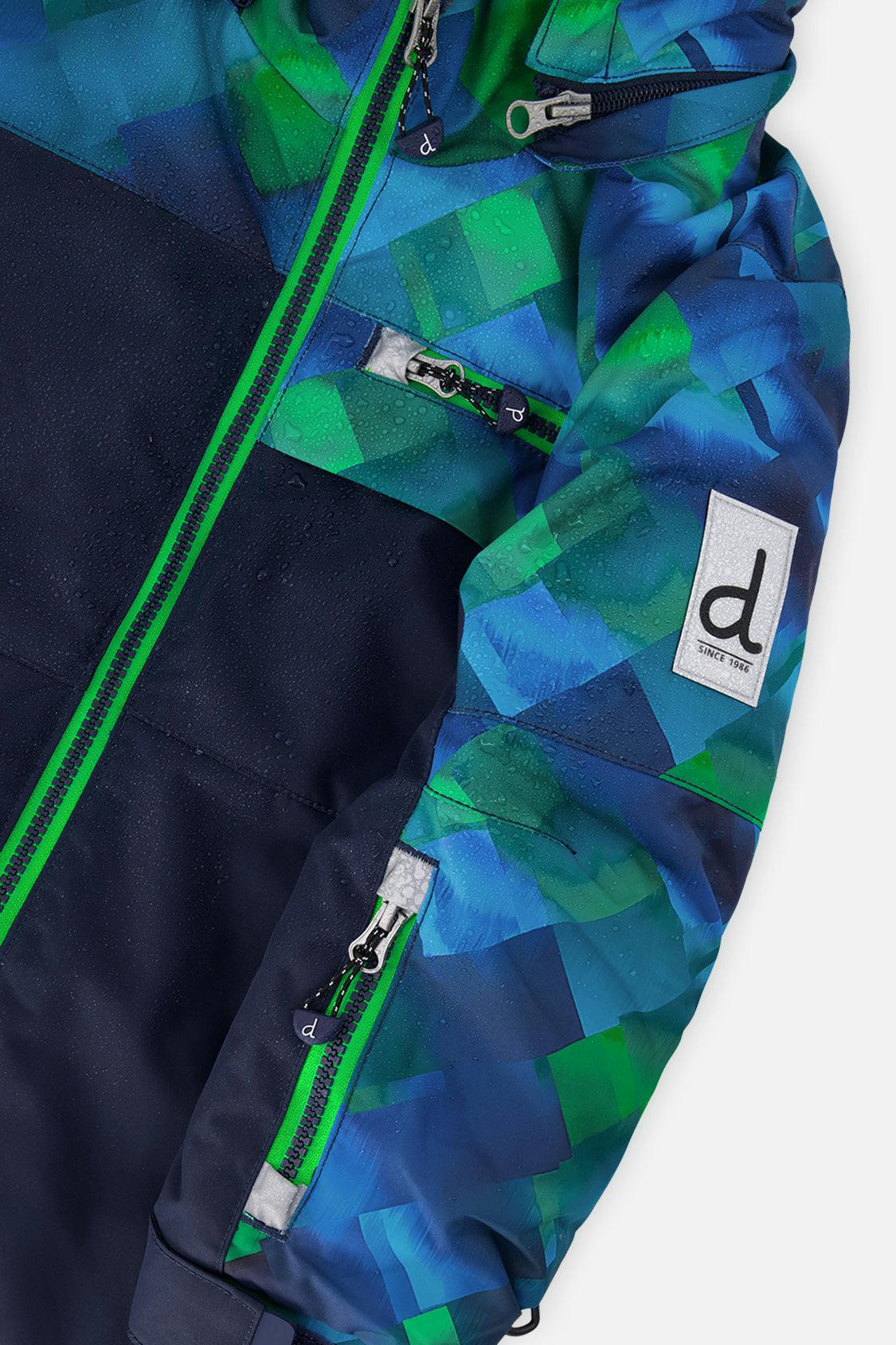 Two Piece Play Snowsuit Blue and Green Checkered Print