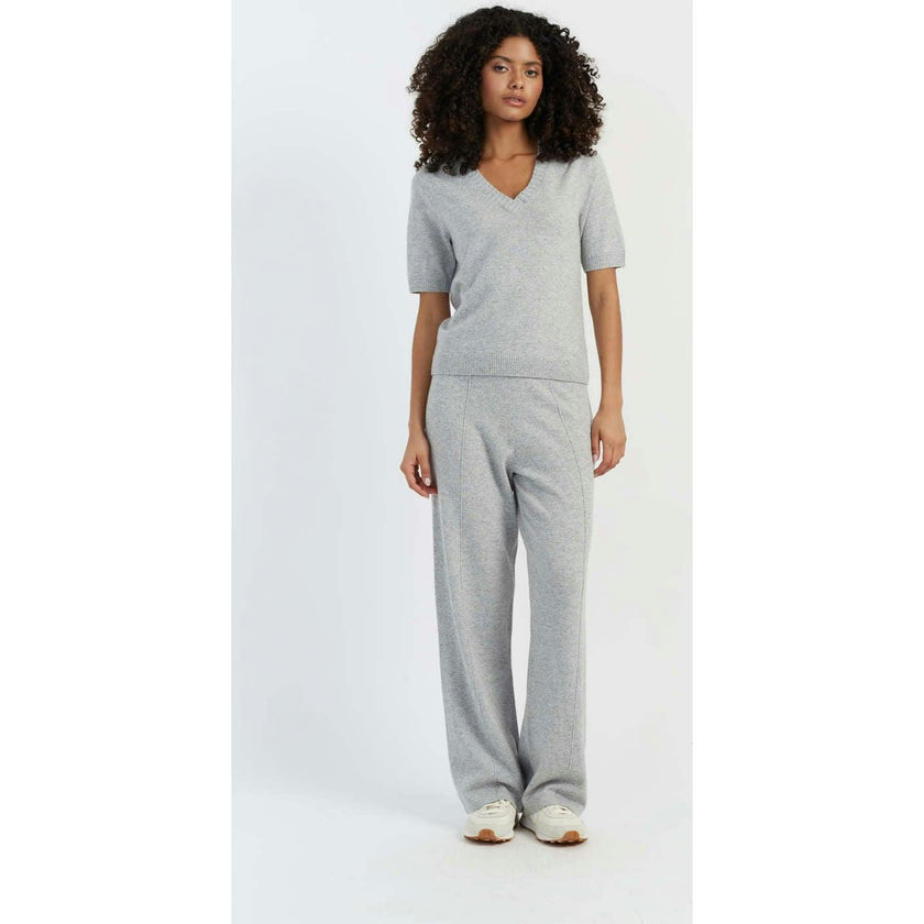 Wool & Cashmere Wide Leg Track Pant