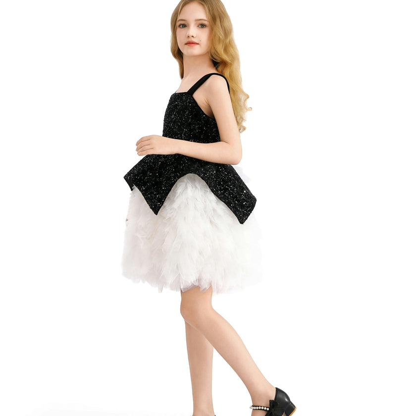 Black Glitter & Tulle Celebration Dress