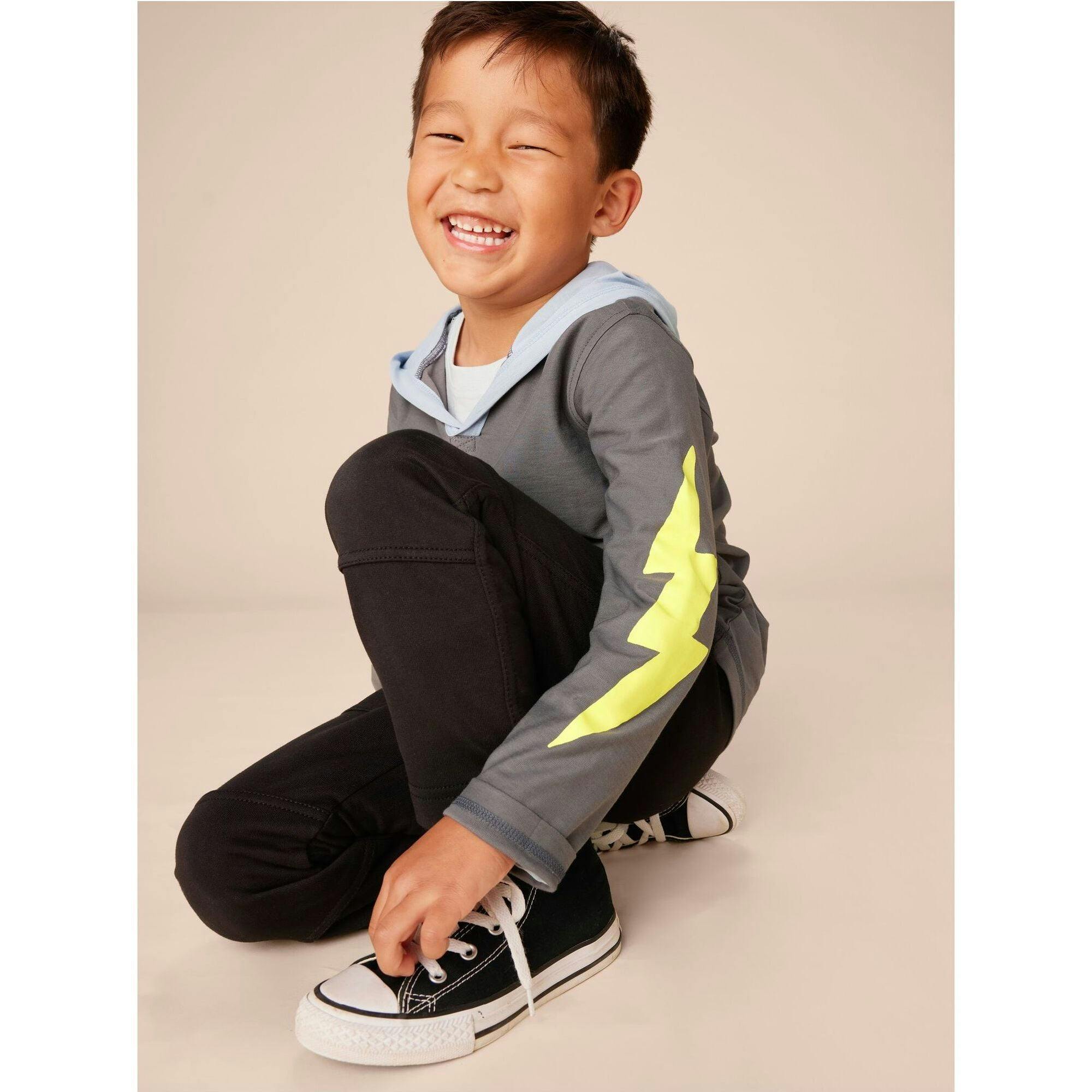 Happy Hoodie Bolt Sleeves, Brown