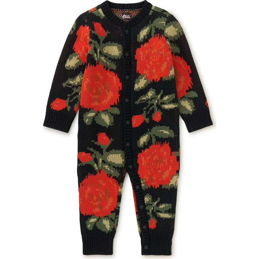 Cozy Rose Baby Romper, Multi