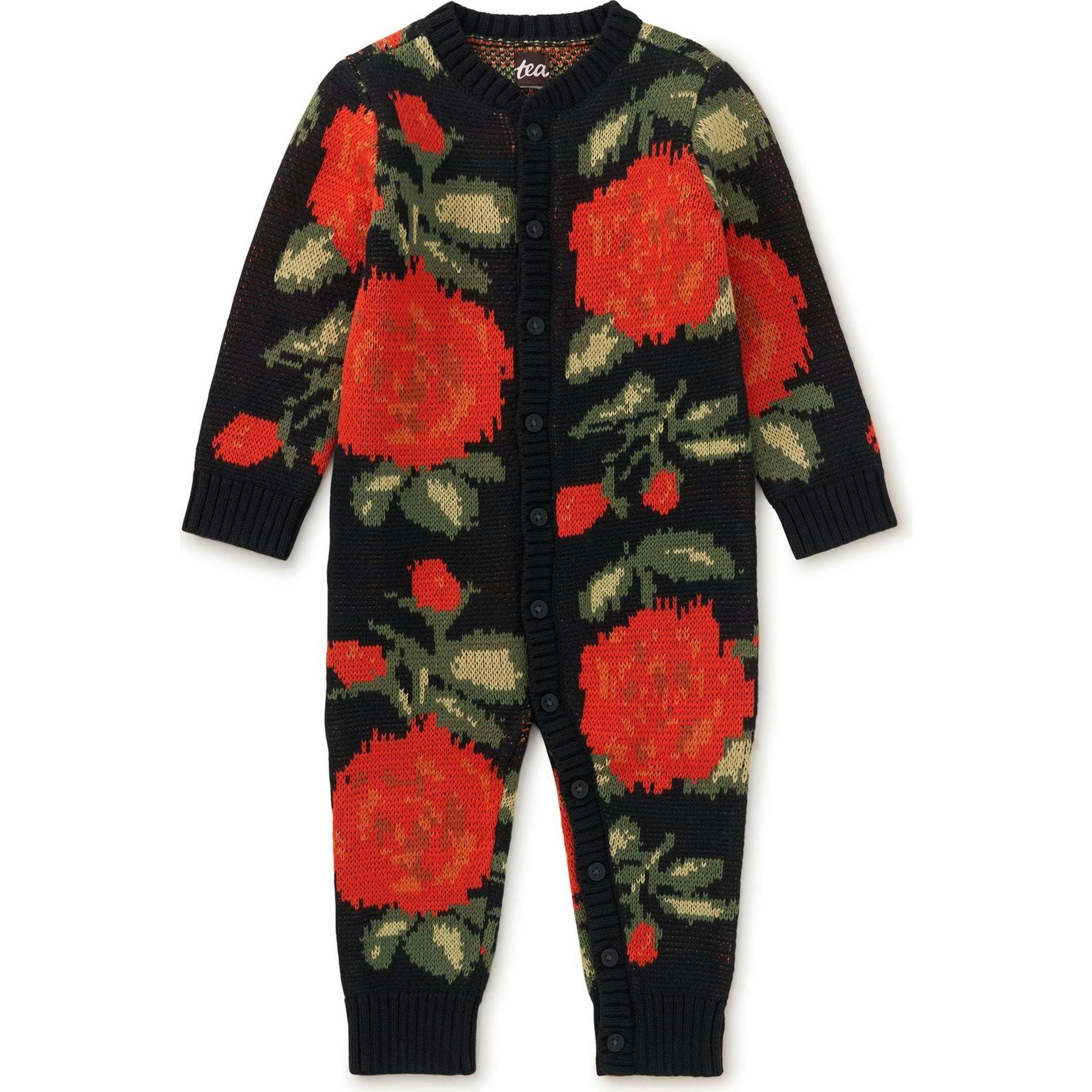 Cozy Rose Baby Romper, Multi
