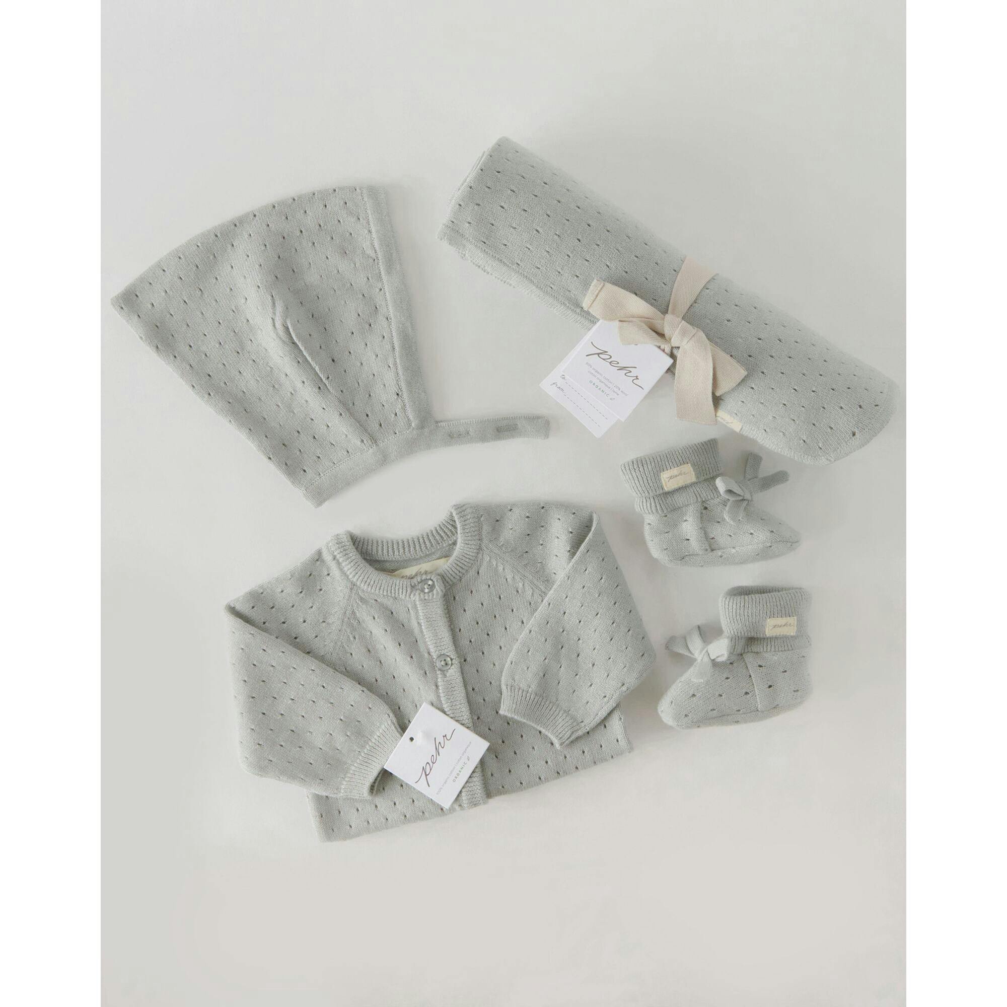 Pointelle Knit Gift Set - Soft Sea
