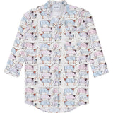 Women's Drawbertson Longhorns Night Shirt - Organic Cotton Poplin