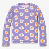 Clearance kids long sleeve swim top in daisies