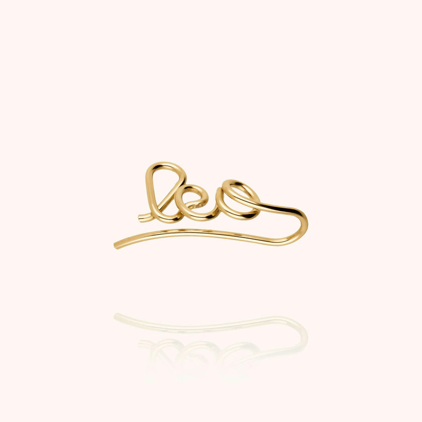 Women's Personalized Ear Cuff, Yellow Gold