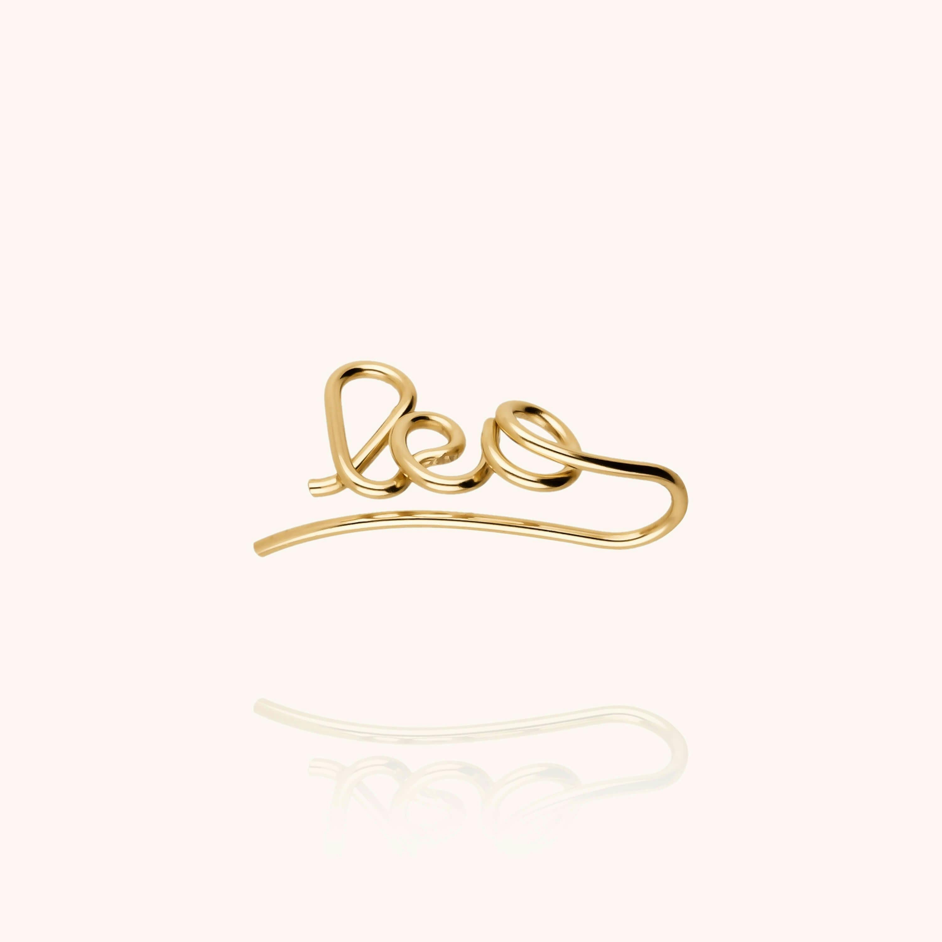 Women's Personalized Ear Cuff, Yellow Gold