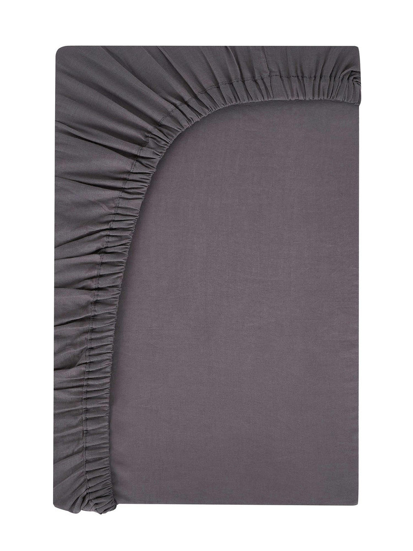 Block-Printed Cotton Fitted Crib Sheet