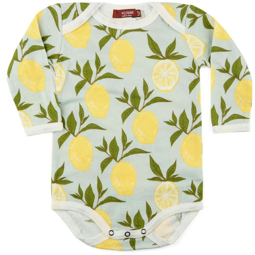 Lemon Organic Cotton Long Sleeve One Piece