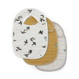 Organic Cotton Muslin Classic Bib 3 Pack - Swallows