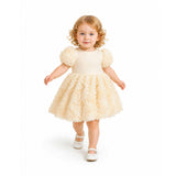 Champagne Bow Rosette Dress