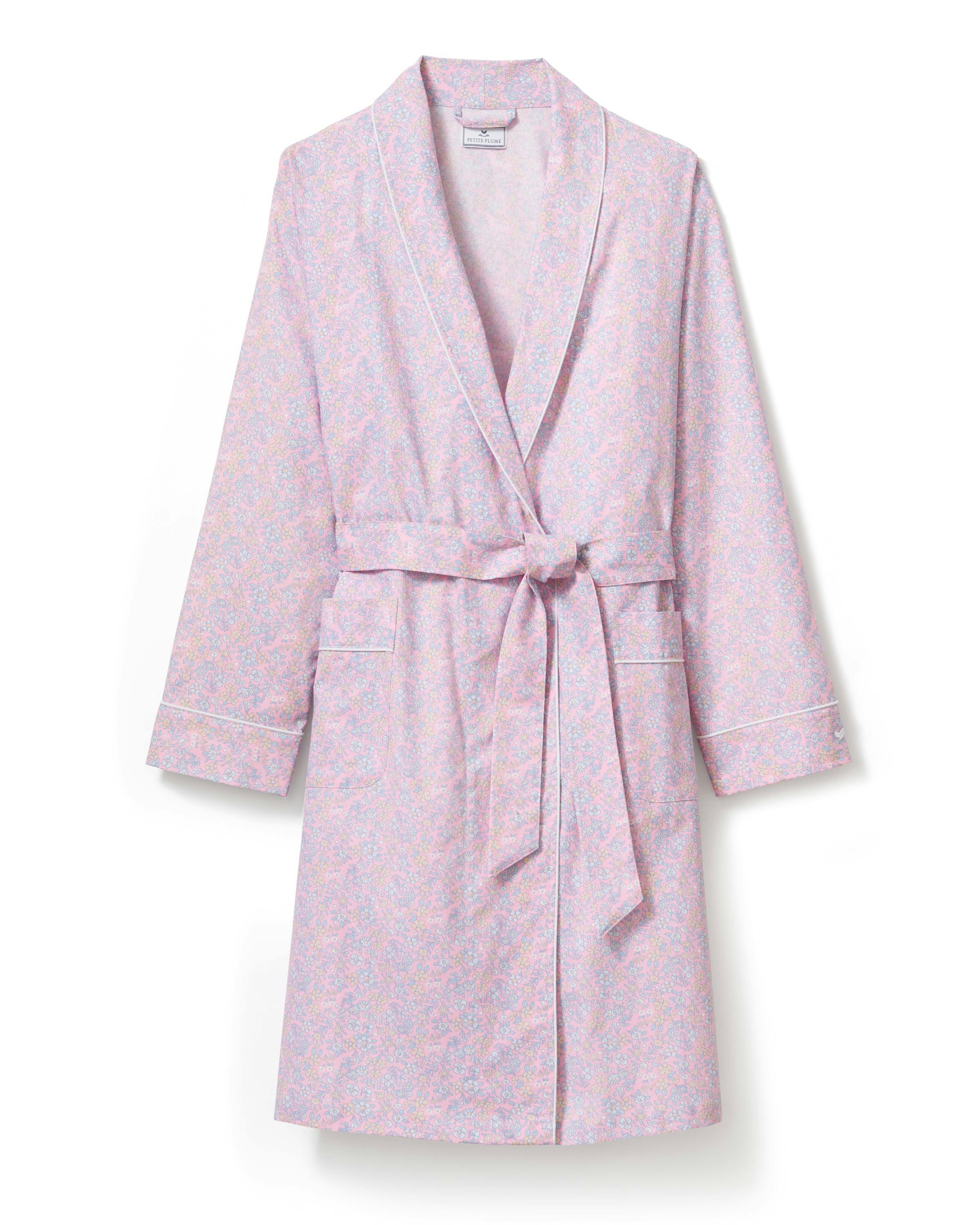 Women’s Twill Robe in Fleur Blush