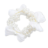 Pearl Cluster Bow Scrunchie Set