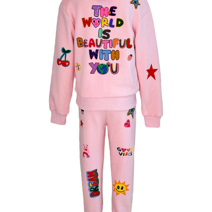 Women's Doodle Art Set Pink Pink