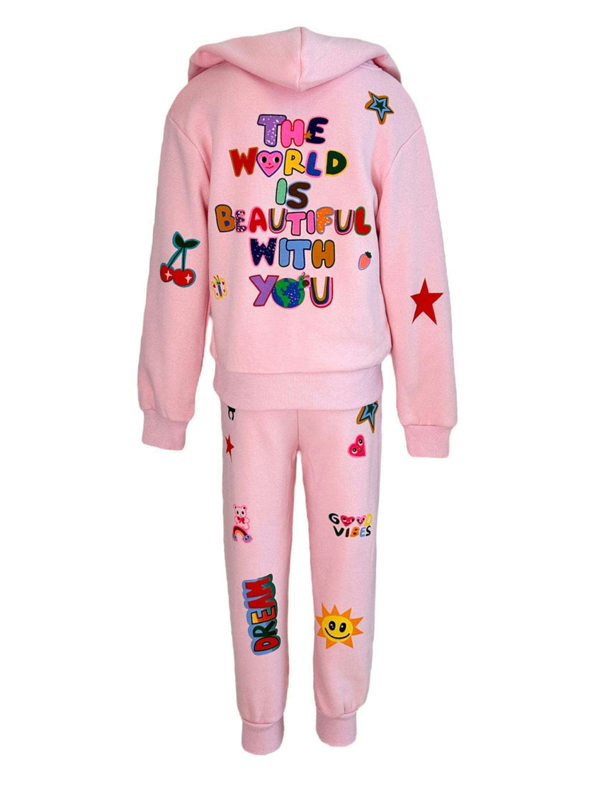 Women's Doodle Art Set Pink Pink