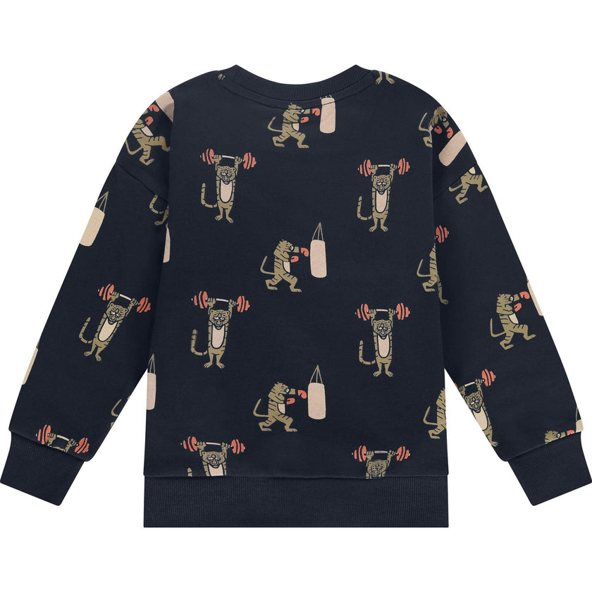 Allover Boxer Print Sweatshirt