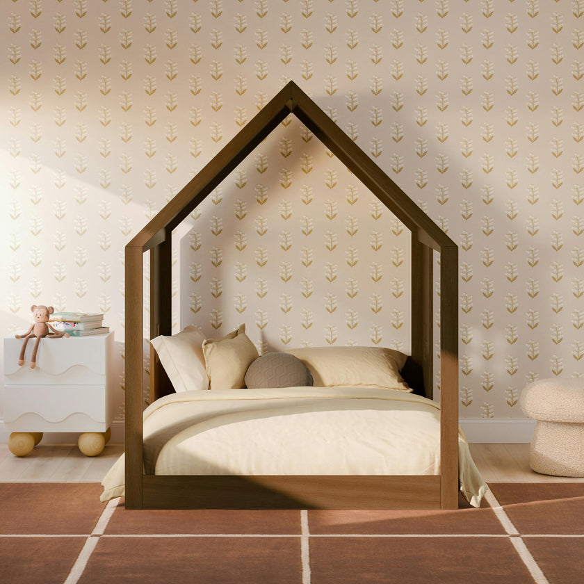 Uchi Montessori-Inspired House Full Bed in Natural Walnut