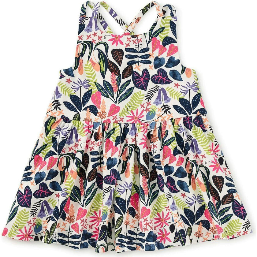 Strappy Back Skirted Dress, Green