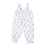 Heirloom Rose Stripe - Ruffly Strap Overall