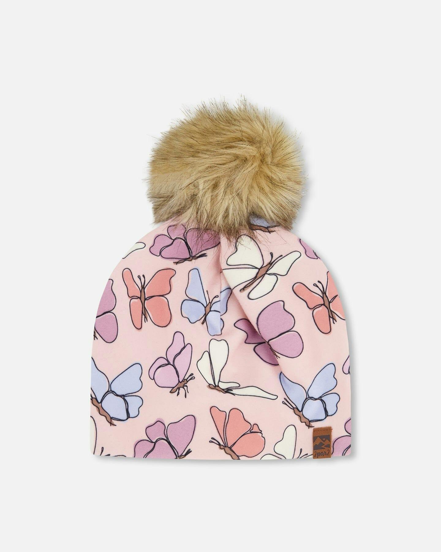 Stretch Jersey Hat With Pompom