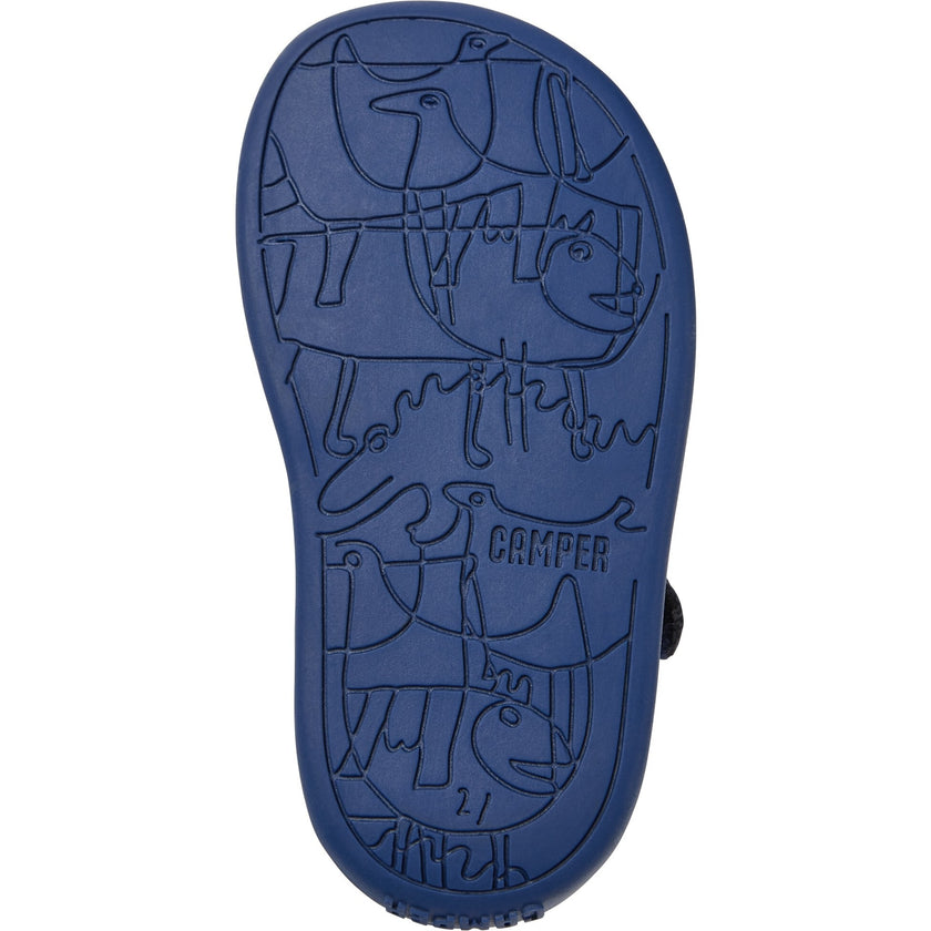Bicho First Walker T-strap Sandals, Blue