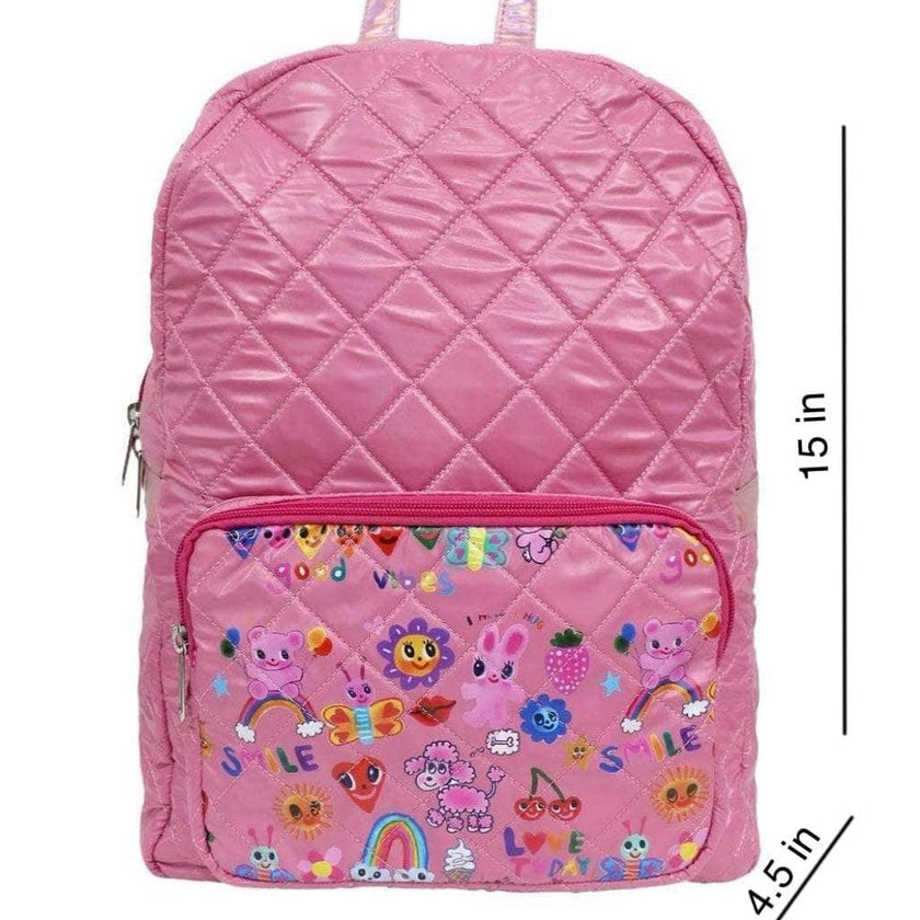 Doodle Art Quilted Backpack