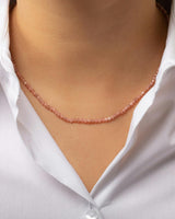 Pink Rhodochrosite Bead Necklace