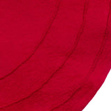 Red Poinsettia Buttons Christmas Tree Skirt Hand Felted Wool - 60"