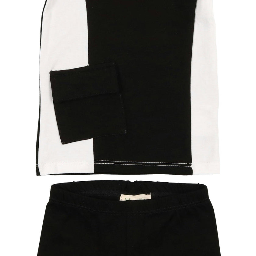 Color-Block Pocket Tee & Short Set