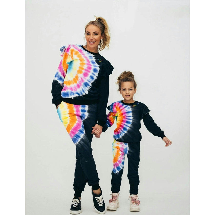 Women’s Rainbow Tie Dye Ruffle Set