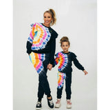 Women’s Rainbow Tie Dye Ruffle Set