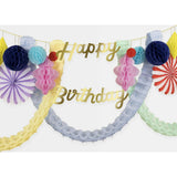 Happy Birthday Honeycomb Garland