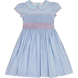 Myrtille Pink Floral Short Sleeve Bishop Dress