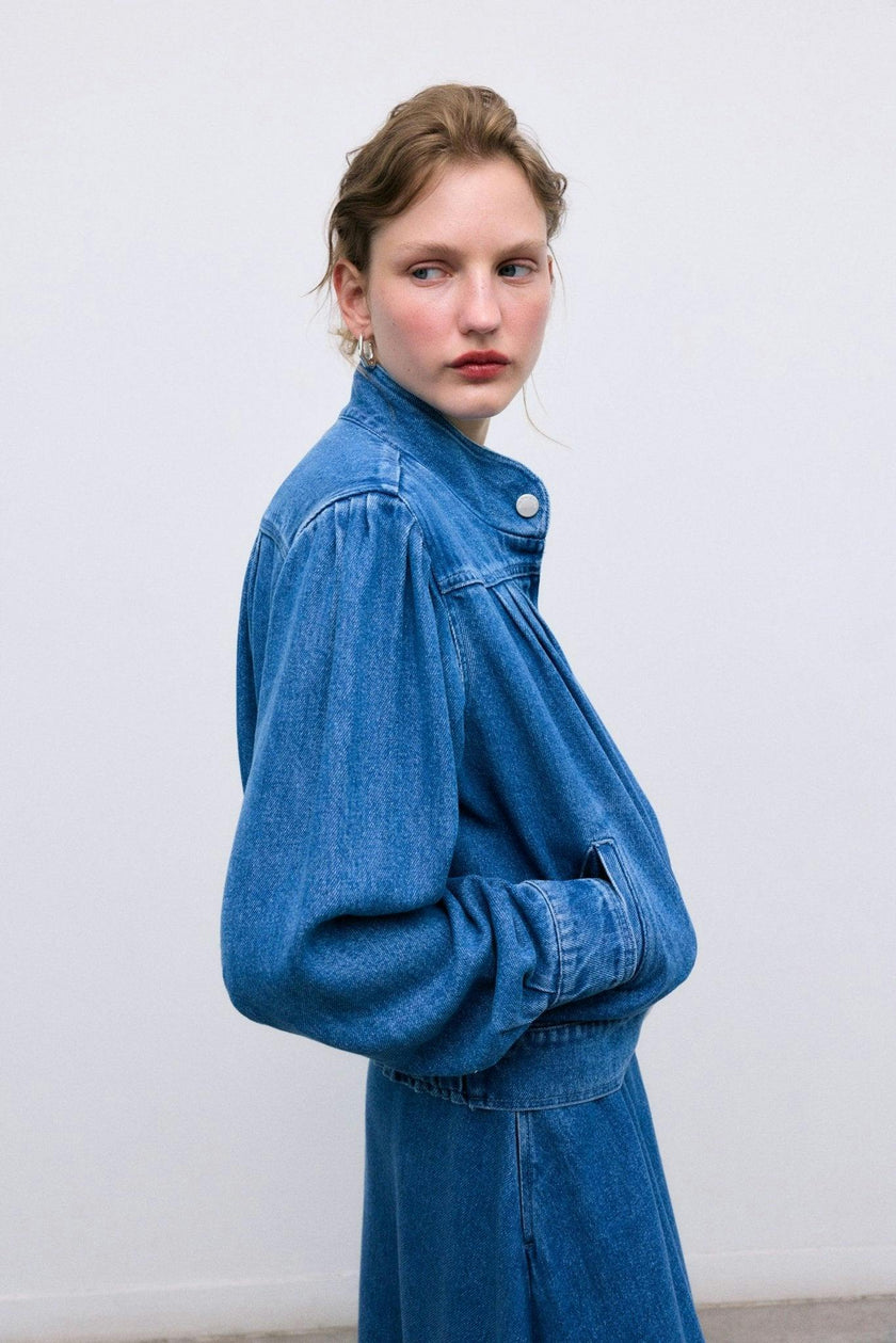 TNS Tencel Woman Skirt Mid Denim