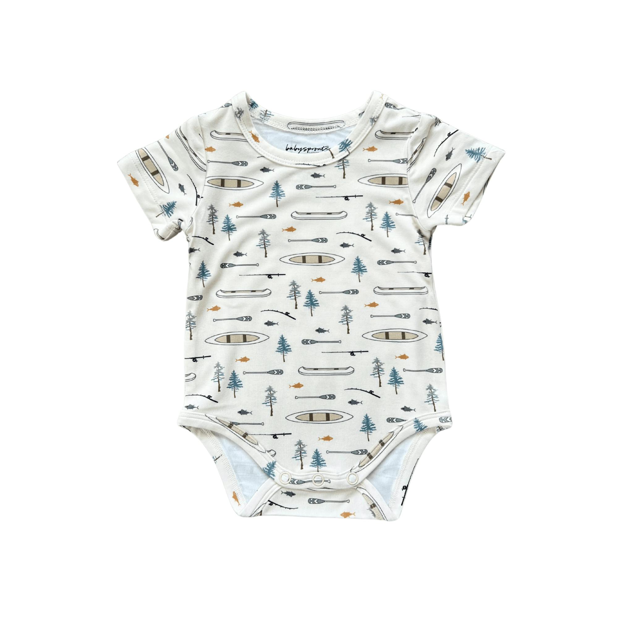 Baby Short Sleeve Bodysuit Retro America