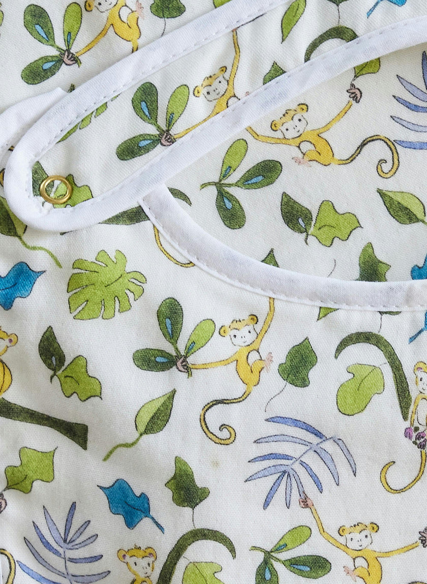 Oh Baby! Shawl Blanket, Bib & Burp Set - Happy Monkey