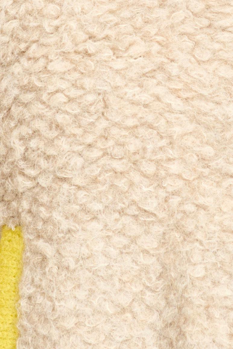 Fargo Knit Jacket in Sand/Lemongrass