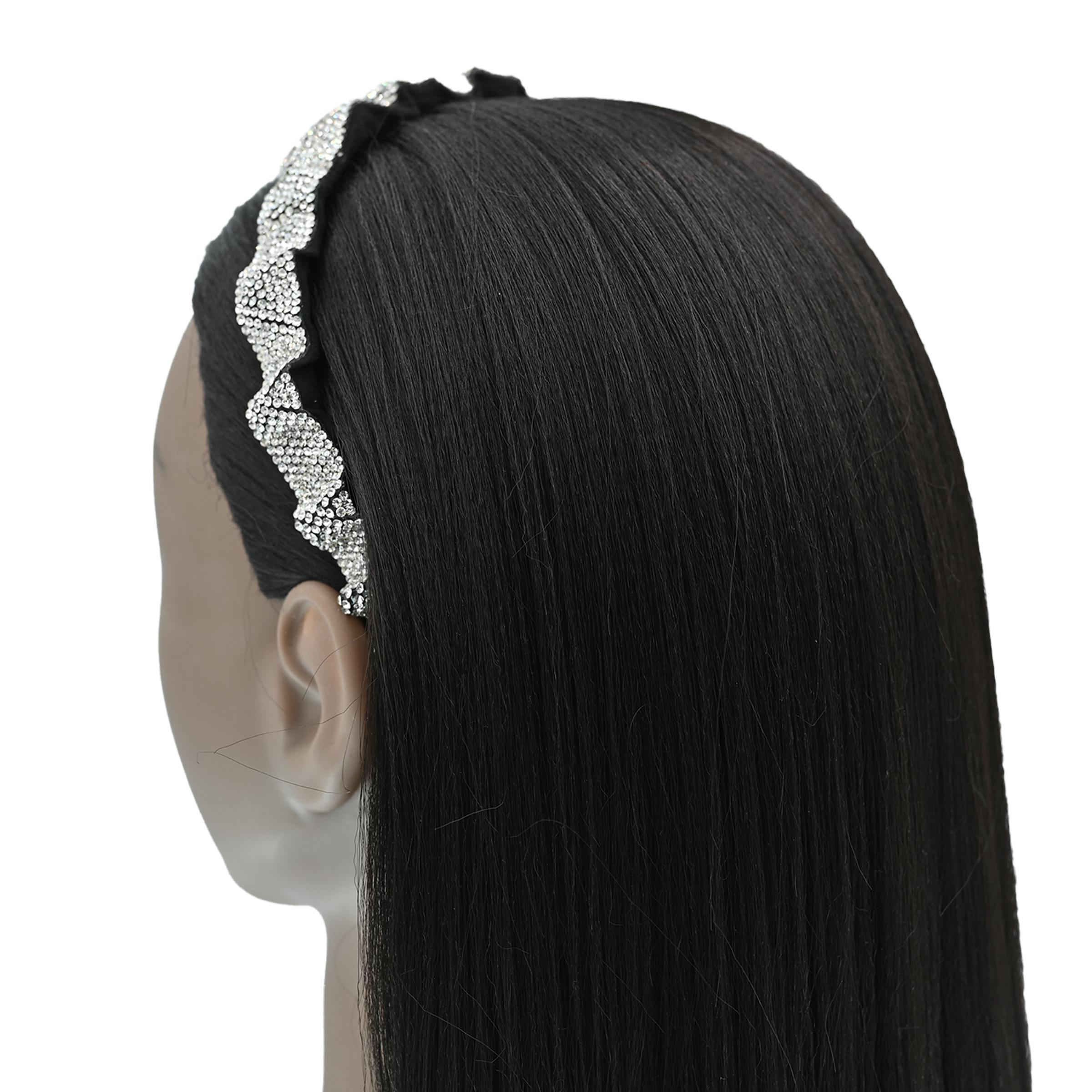 Multicolored Scrunched Rhinestone Headband