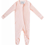 Blush Print 2-Way Zip-Up Footie, Pink