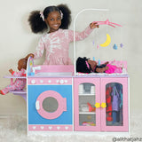 Olivia's Little World Wooden Baby Doll 6-in-1 Changing Station