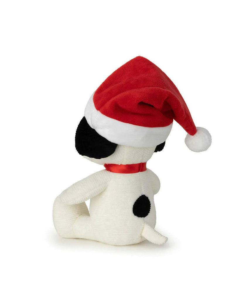 Plush PEANUTS SNOOPY Sitting WITH CHRISTMAS HAT 7"